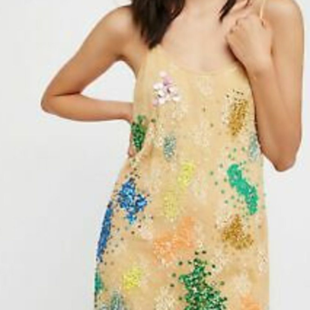 FREE PEOPLE BIRTHDAY CONFETTI DRESS SIZE:XS
